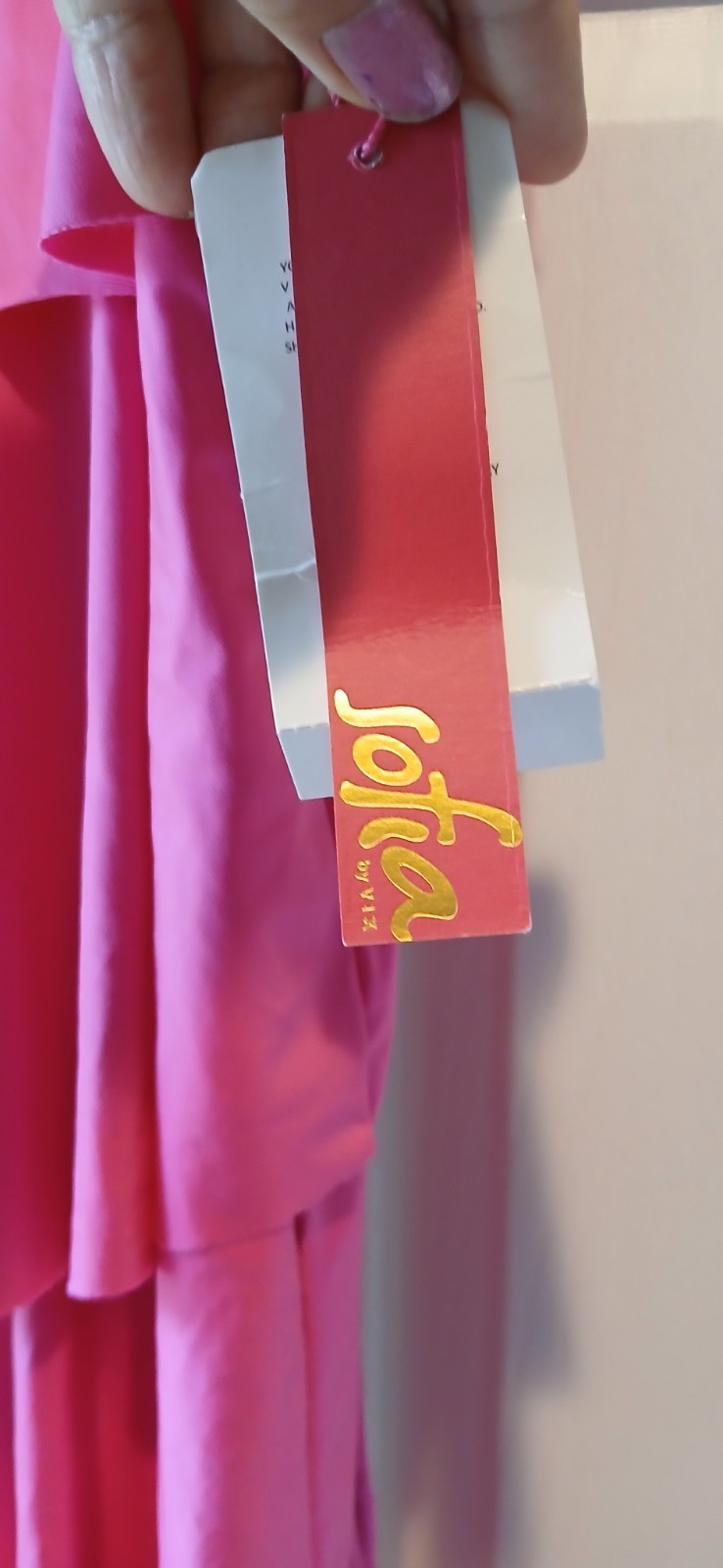 Sofía Vergara Hot Pink Ruffles Tank Dress Mini M beach dress or top