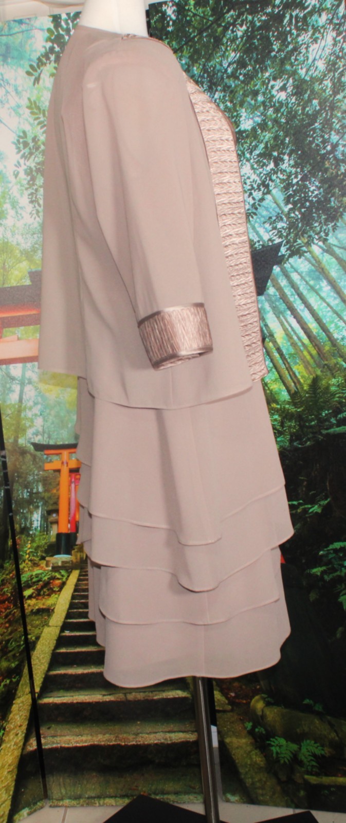 COCKTAIL DRESS SUIT DARK BEIGE 16 (MOTHER OF BRIDE)