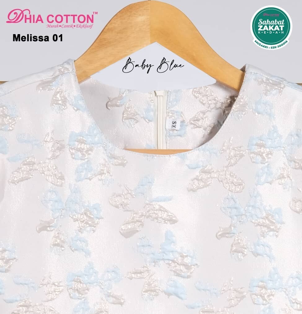 Baju Kurung Cutting Riau Soft Brocade XS-4XL corak timbul inclu. shipping fee