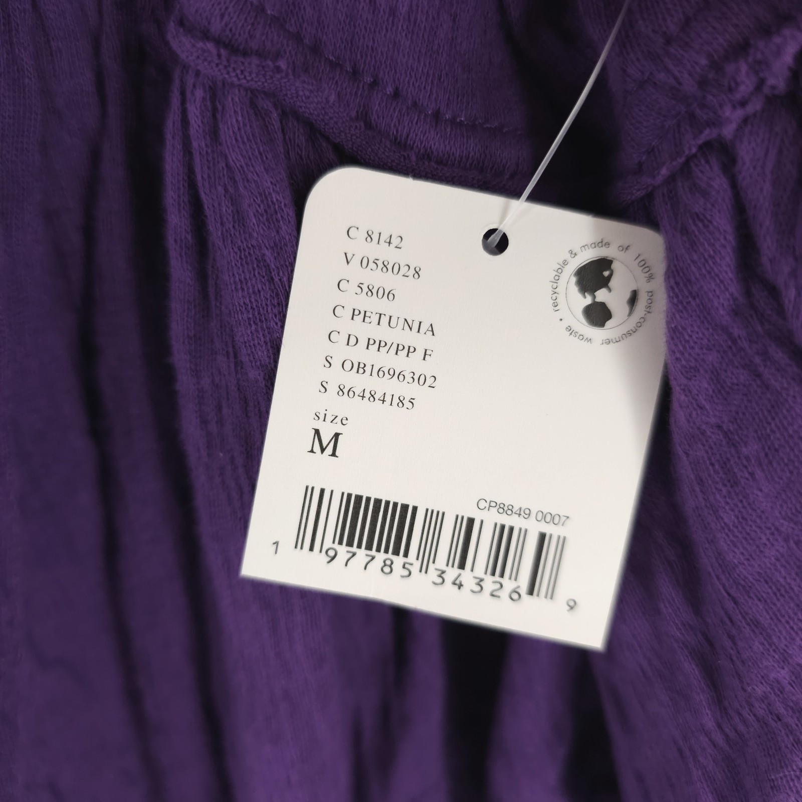 NWT FREE PEOPLE BEACH Get Obsessed Babydoll Mini Dress Petunia Purple MEDIUM