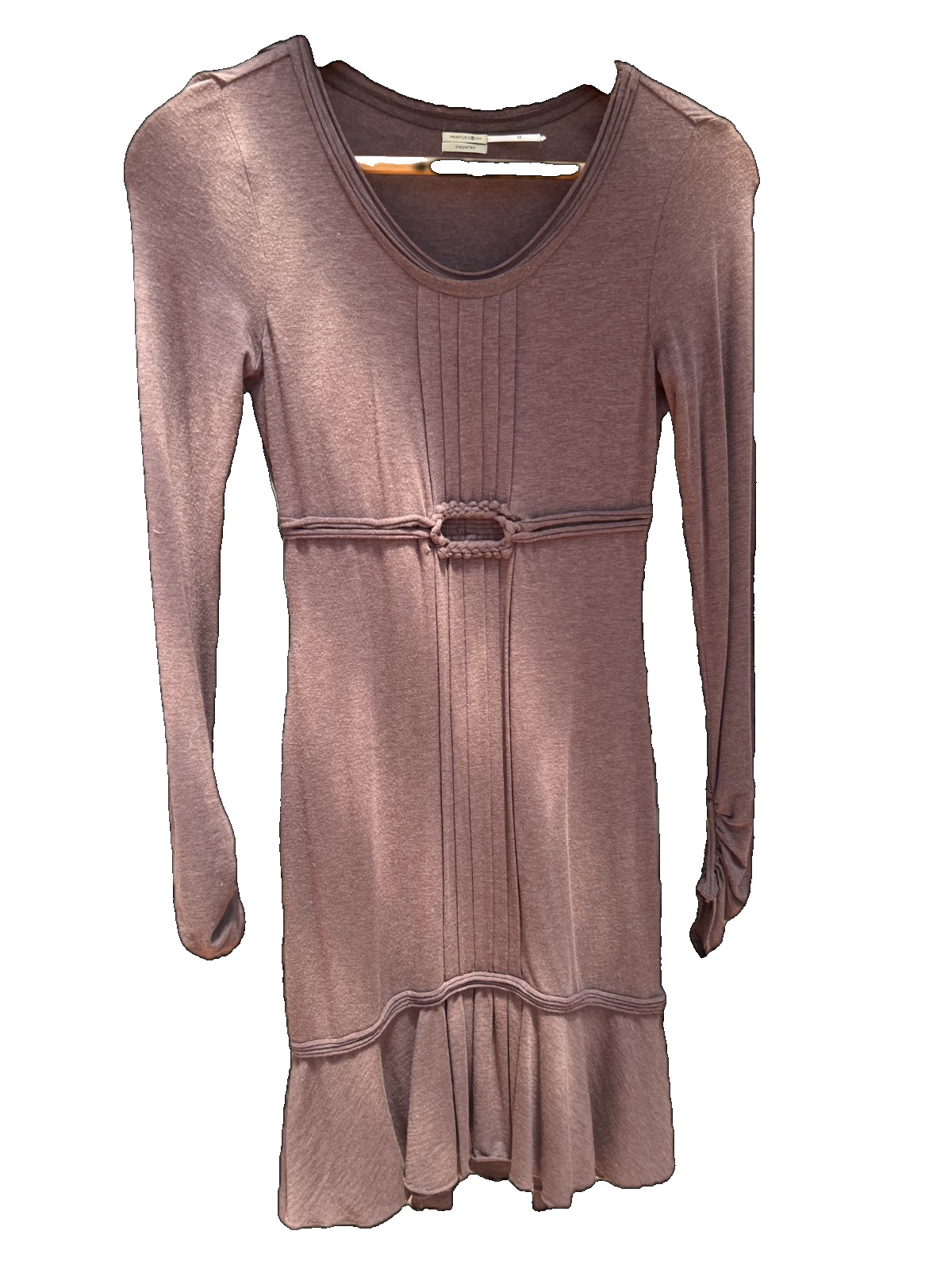 Max Studio Women’s Dress Long Sleeve XS Brown