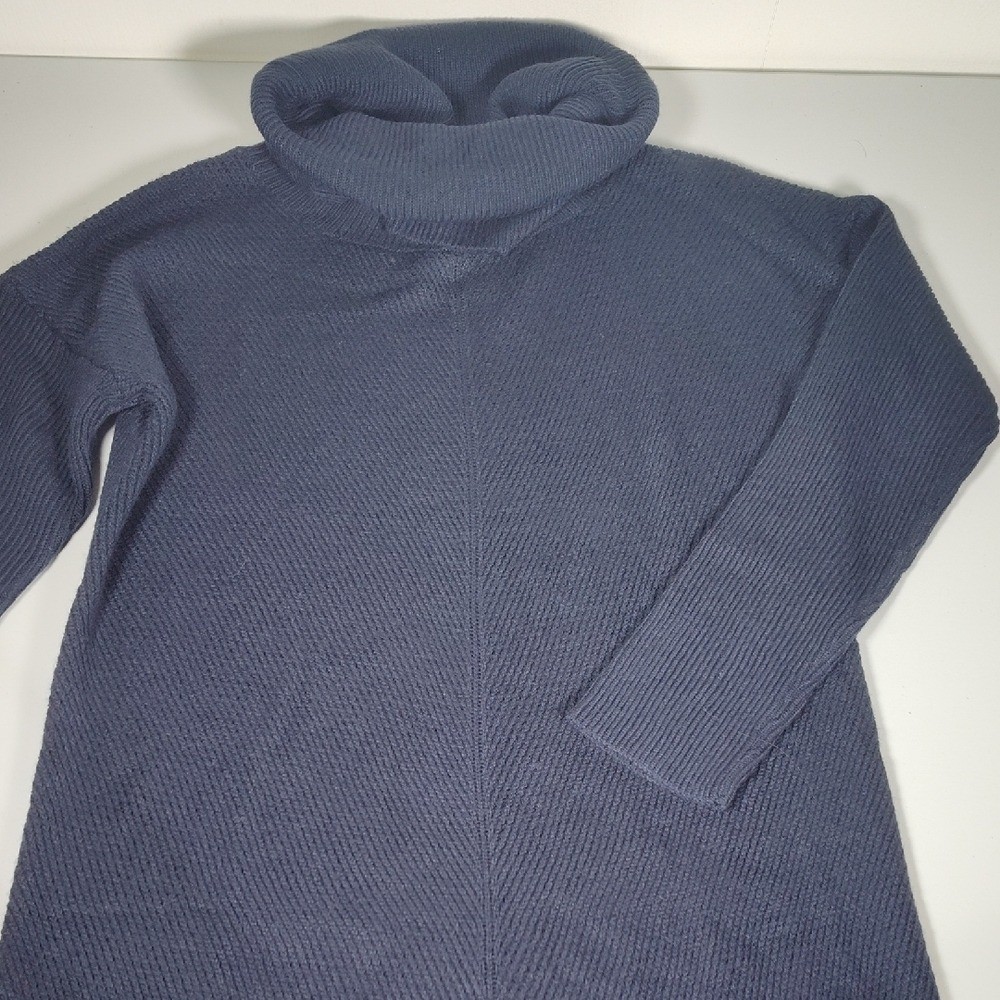 Lulus Tea Reader navy blue long sleeve cowl neck sweater dress M