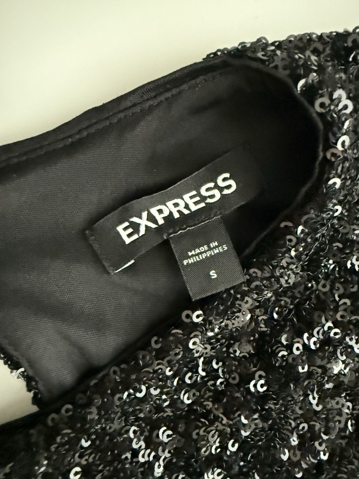 Express Black Sequin Party Dress Womens Small Glam Formal Gala Date Night Event