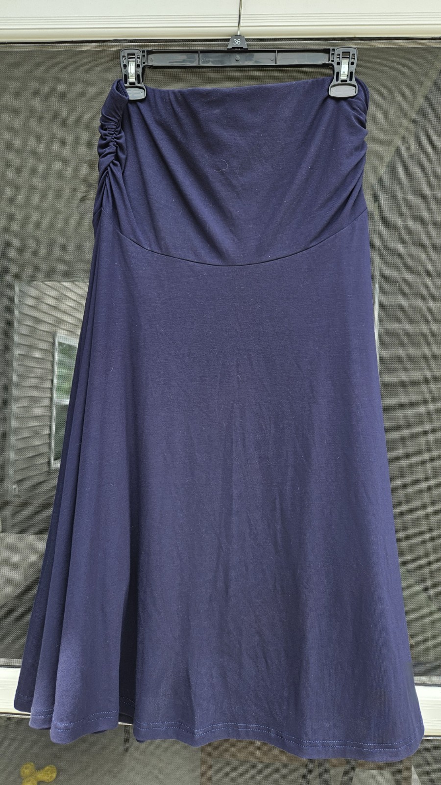 OGL Midnight Acetate Non-slip Strapless Midi Brami Dress Evening size L
