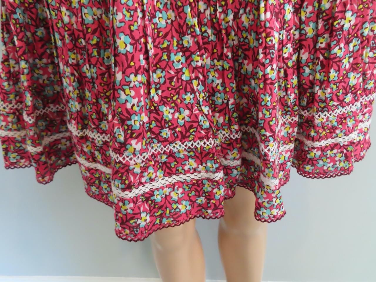 NWT Poupette St Barth Pink Paquerette Anais V Mini Dress Size L
