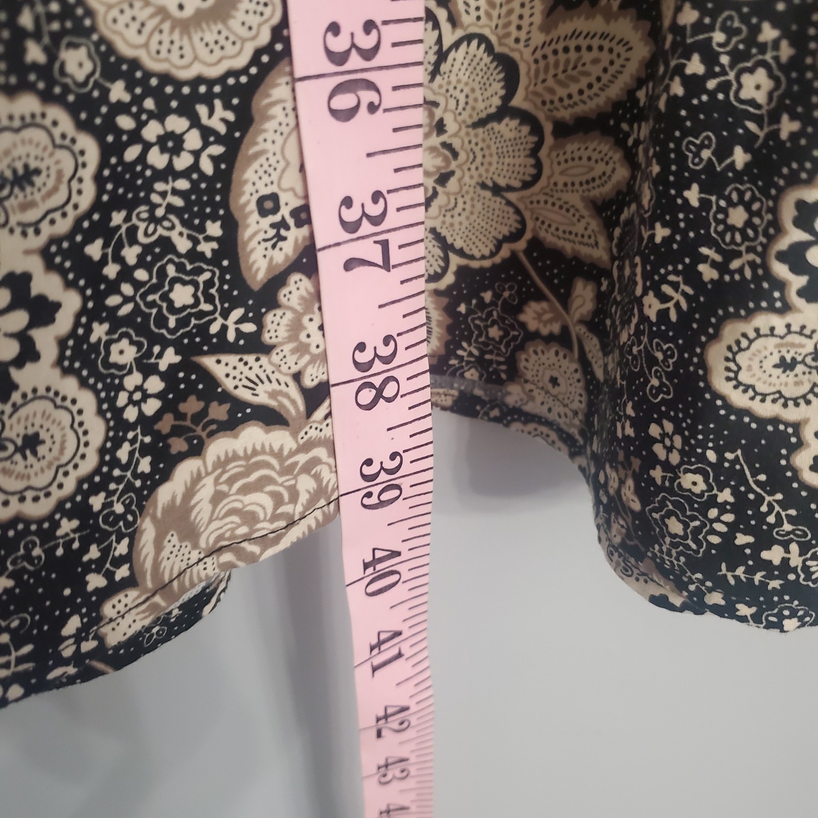 Croft & Barrow Black Brown & Beige Floral Sleeveless Dress Sz 6P Resortwear