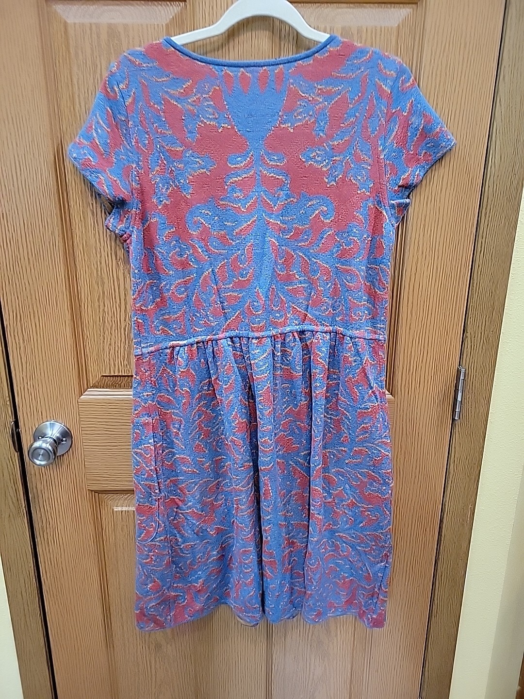 Peruvian Connection Dress Womens Large Short Sleeve Alpaca Blend No Material Tag