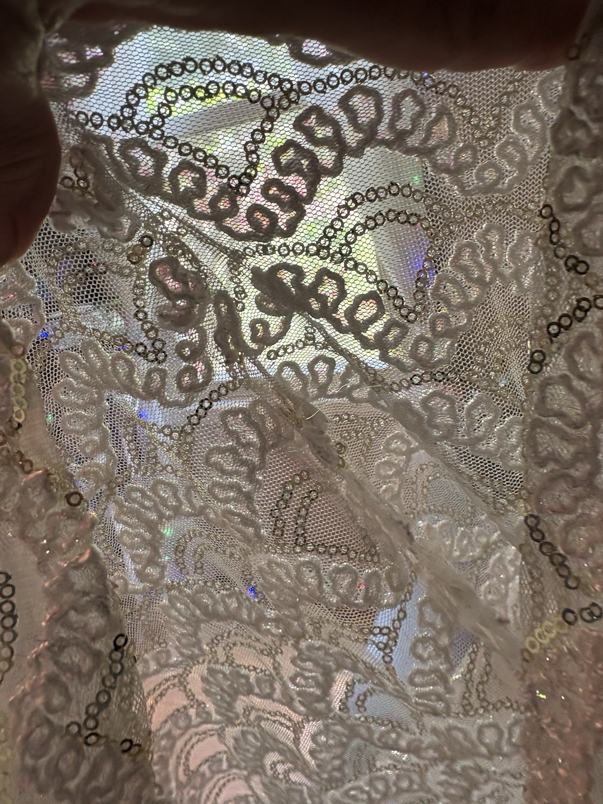 SD Collection Sequin Stretch Cocktail Dress Size M Ivory Gold Sexy Cruise Club