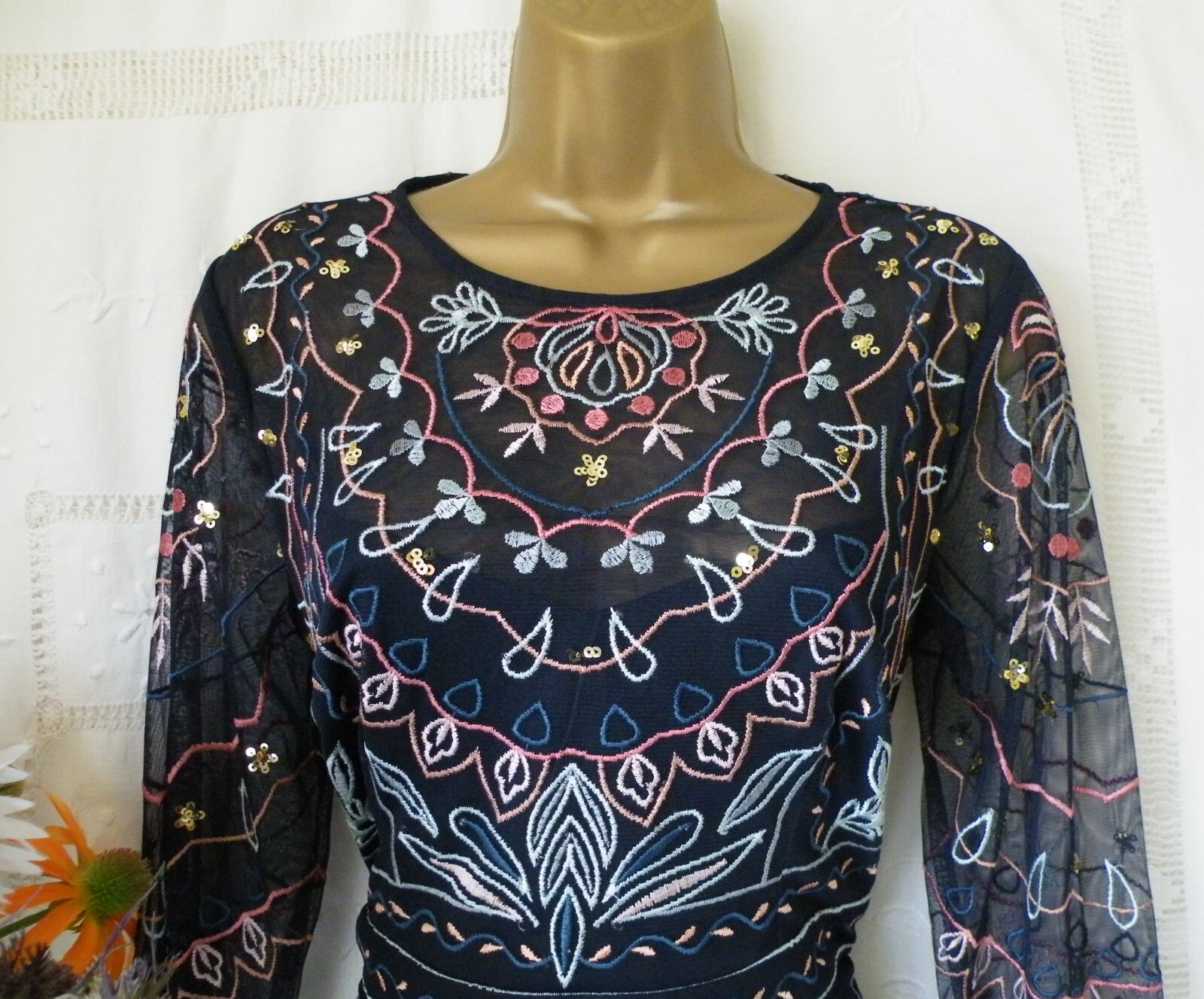 👗***MONSOON PRE-OWNED “JEANNINE NAVY” DRESS SIZE 22***👗
