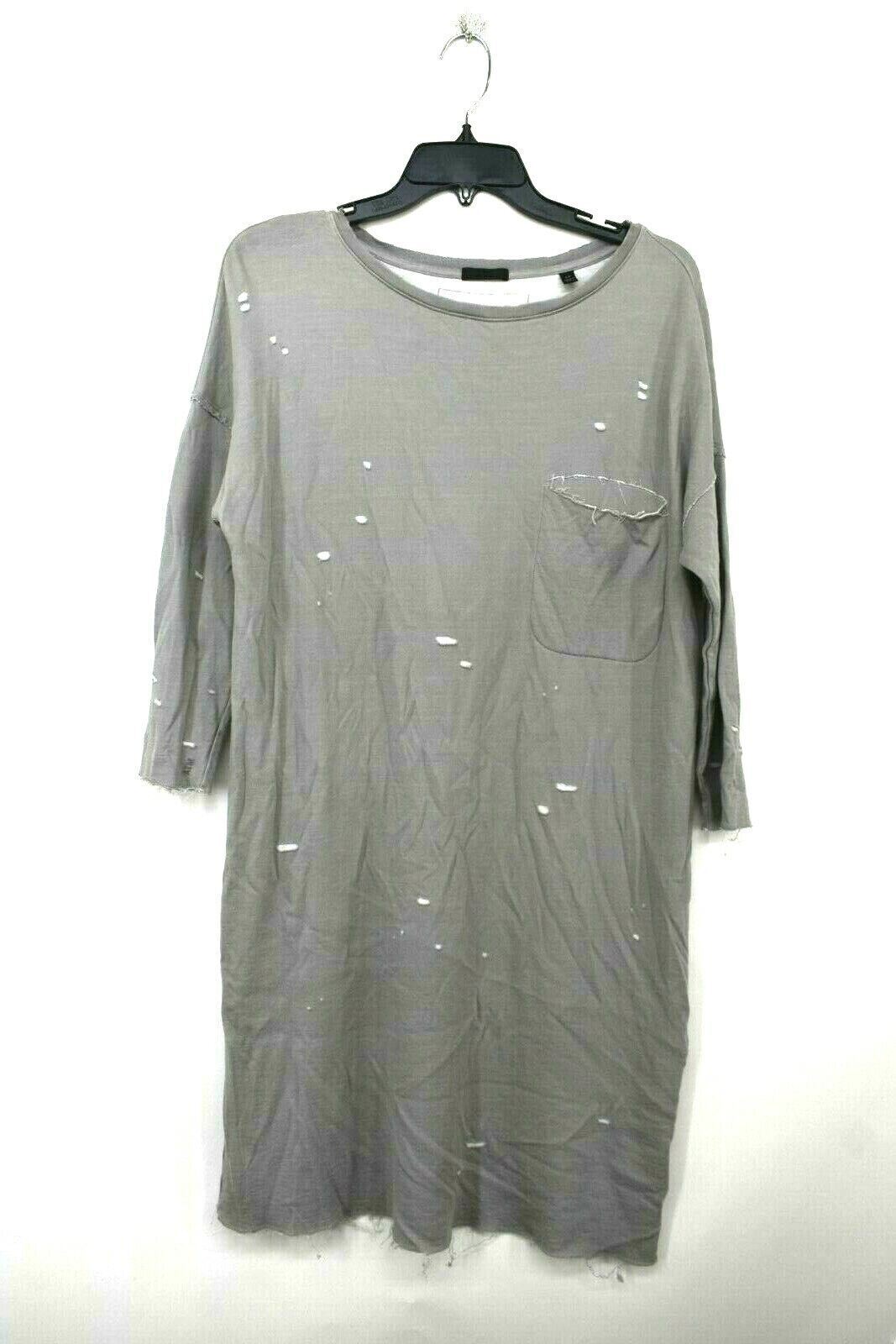 ATM Anthony Thomas Melillo Womens Destroyed Double-Faced Jersey Dress Knit S
