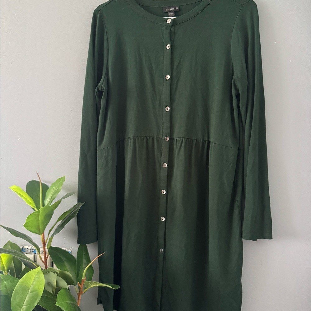 Green Button-Down Dress