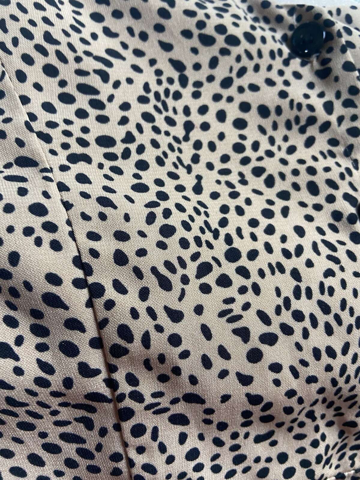 Mod Ref Cheetah Black & Brown Animal Print w/ lining A-line dress Size S Small
