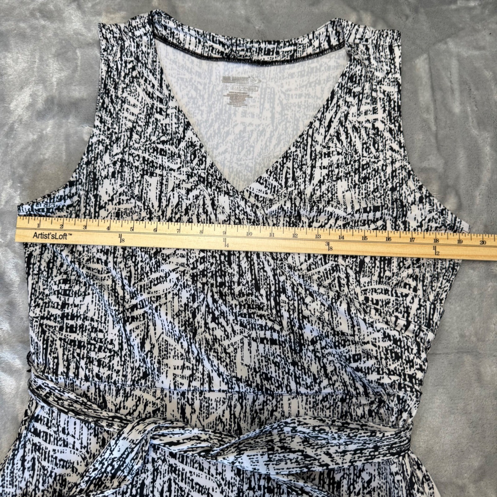 Reel Legends Keep-It-Cool Sleeveless Tie Waist Pocket Dress w pockets Large
