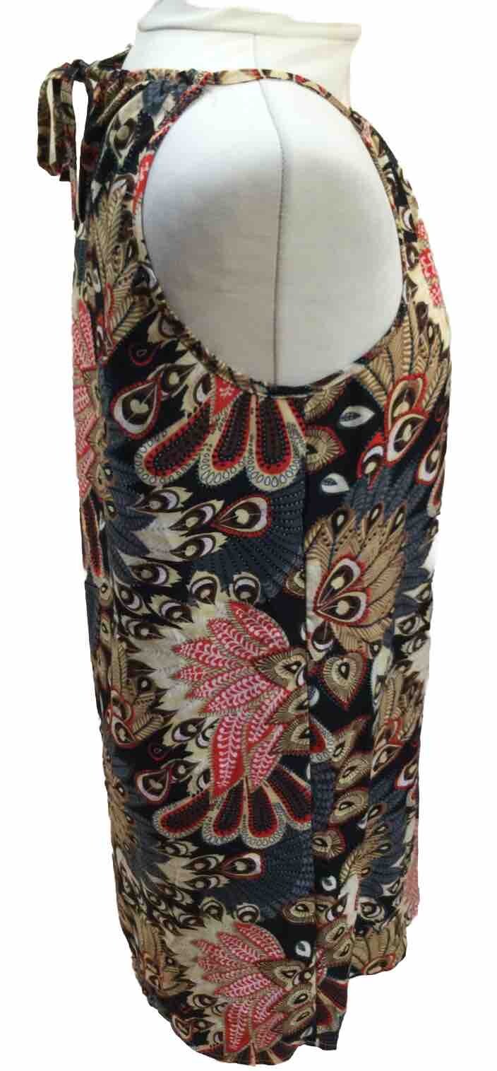 SHEIN Multicoloured Lightweight Sleeveless “Leafy” Dress U.K. Large
