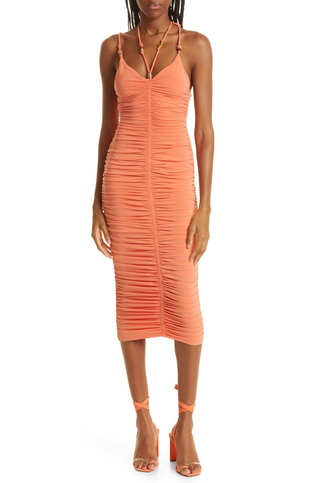A.L.C. Allegra Ruched Midi Dress in Sangria at Nordstrom, Size X-Small
