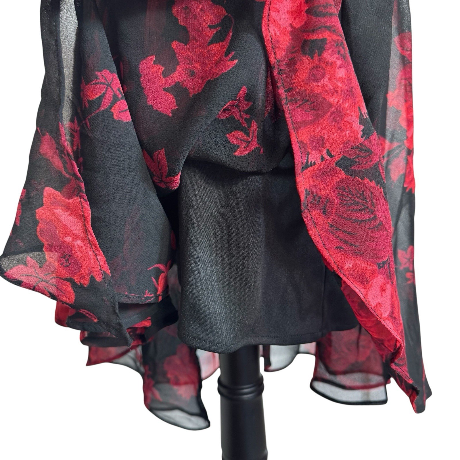 Connected Apparel Dress Y2K Sheer Floral Beaded Grunge Fairy Whimsygoth Size S