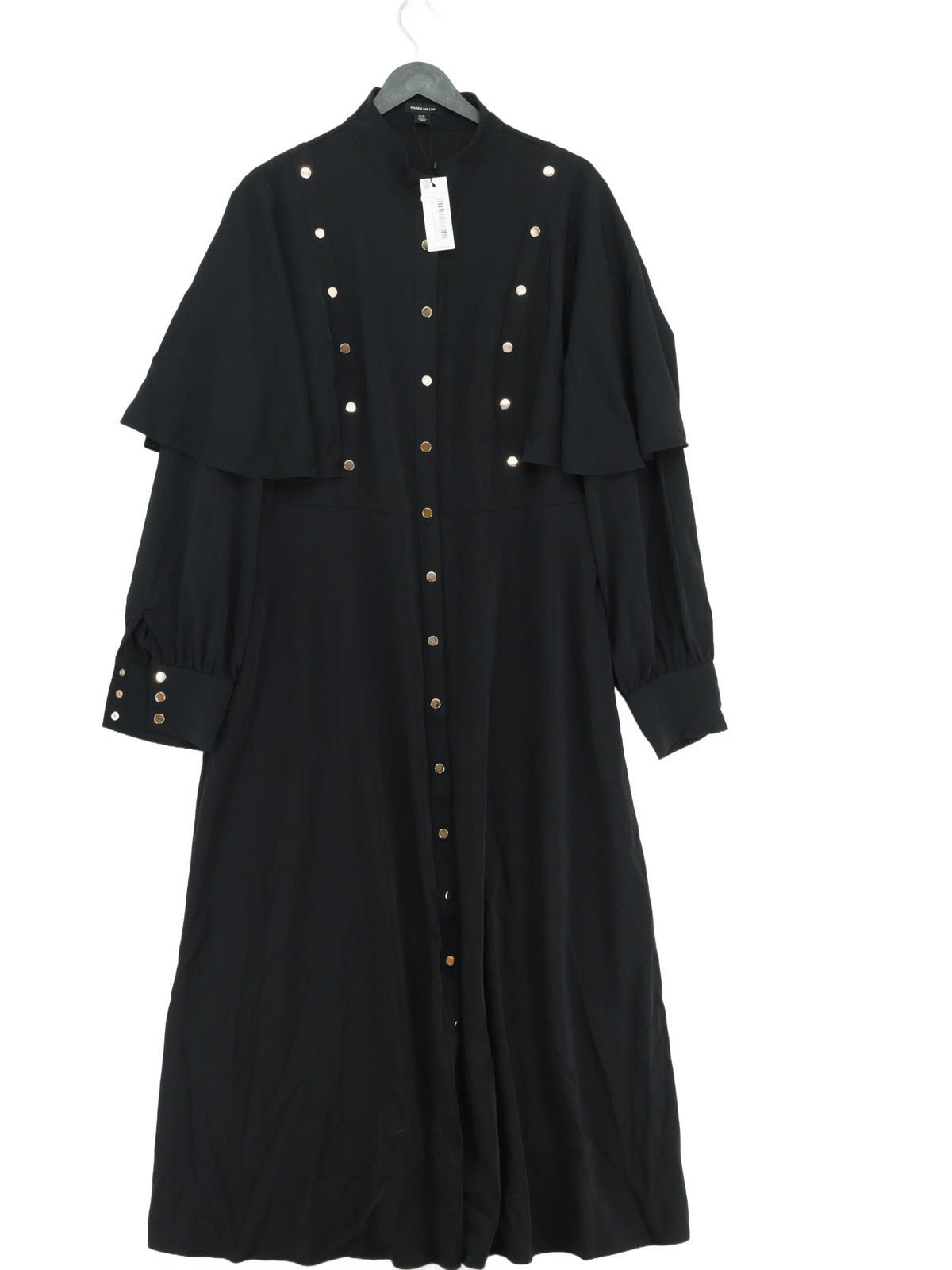 Karen Millen Shirt Maxi Dress UK20 in Black RRP £149
