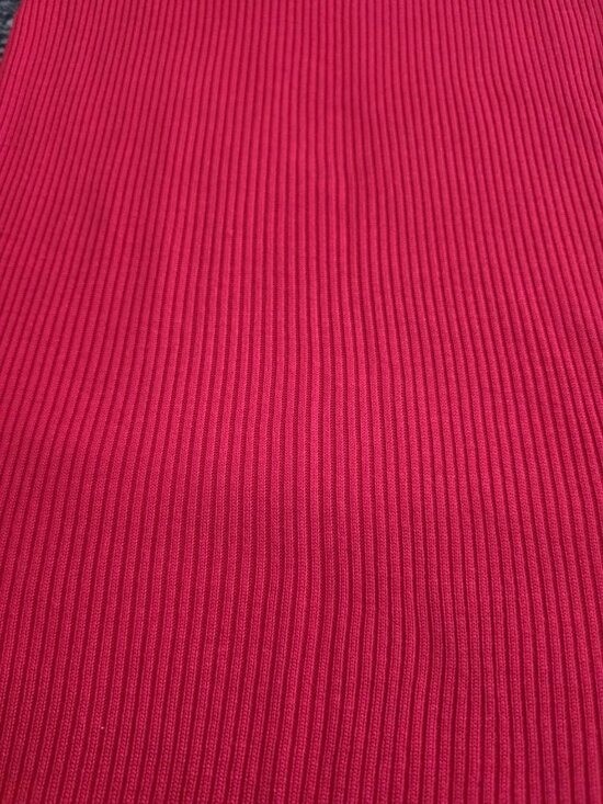 ALMOST FAMOUS Red Ribbed Knit Turtleneck Sheer Sleeve Bodycon Dress Size S