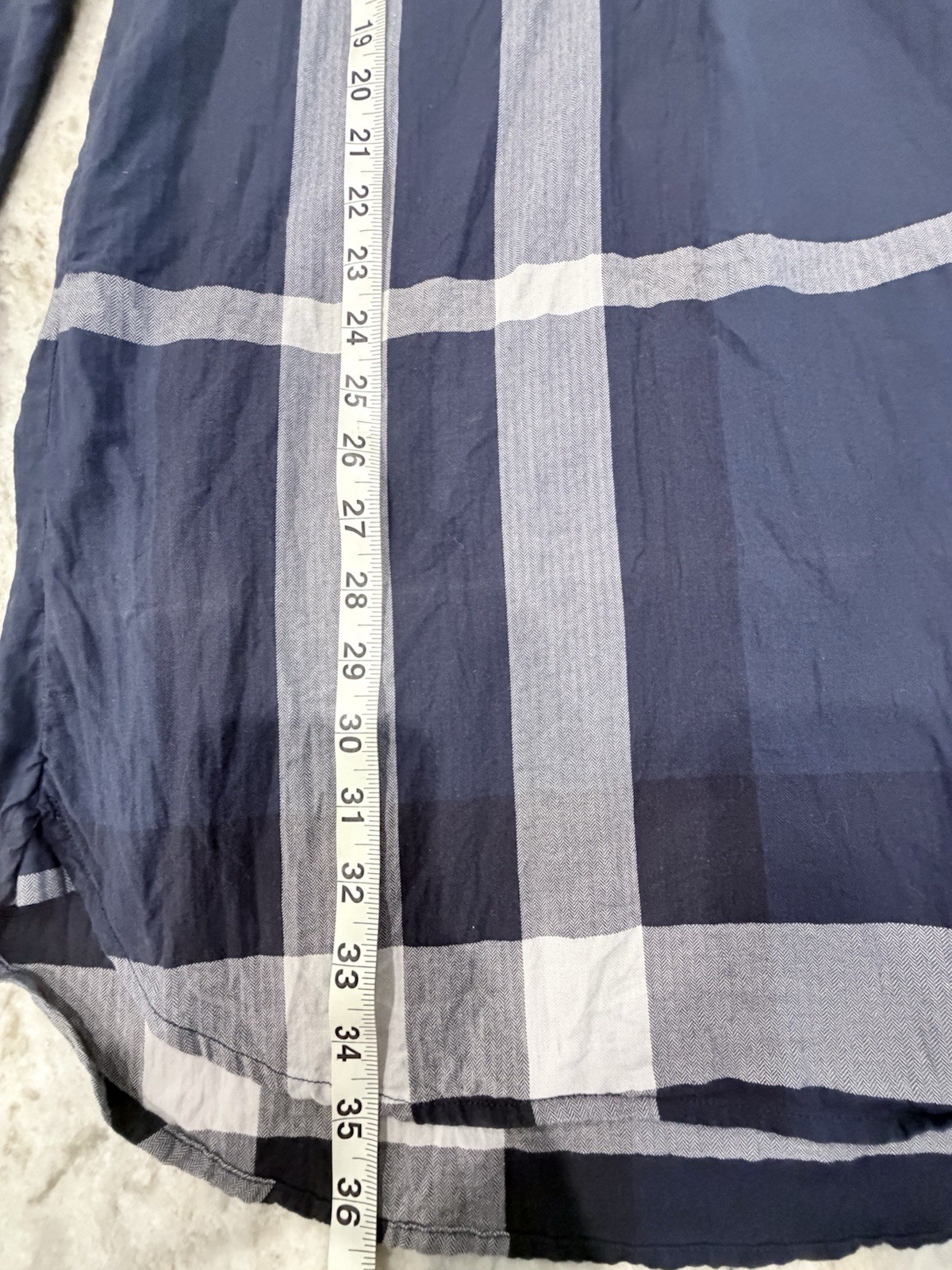 BURBERRY BRIT DESIGNER BLUE/WHITE/GRAY MULTI NOVA COTTON Long Sleeve Shirt Dress