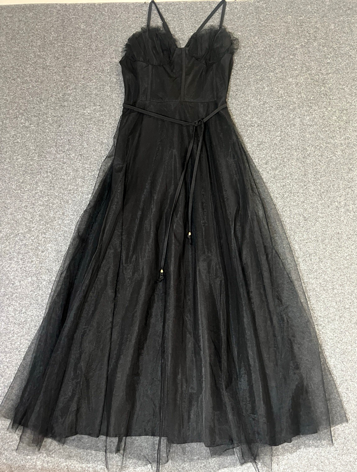 Sheer Black Tulle Dress Sz S Dark Cottagecore Whimsigoth Twee Fairy Renfaire NWT