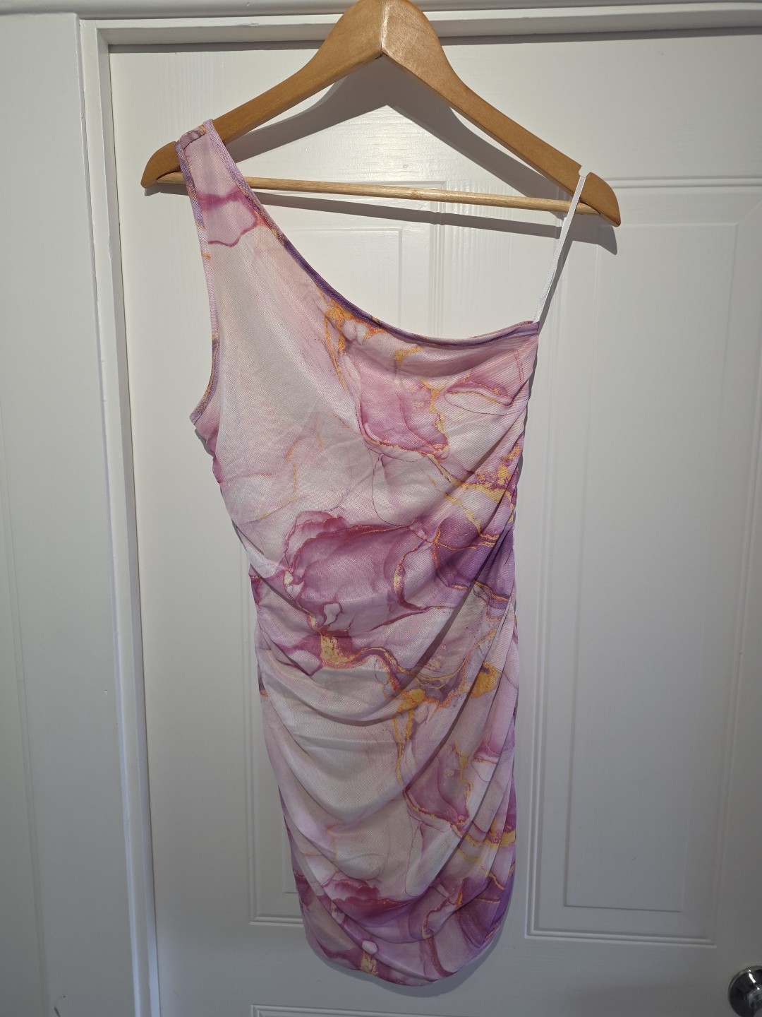 Women’s Dress Pink Purple Pattern Shien Size M