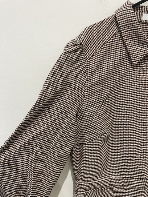 La Redoute Houndstooth Tweed Pleated Shirt Dress Size 18 Chic Heritage RRP £58