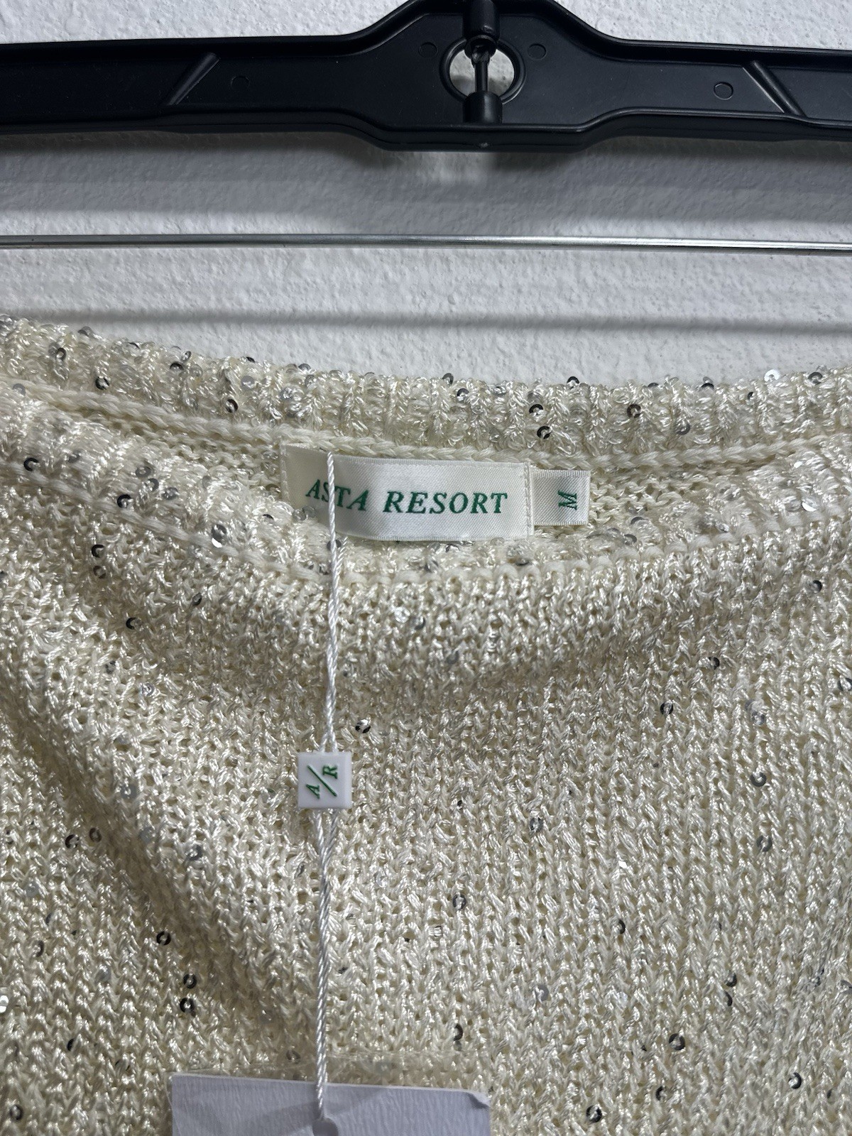 NWT ASTA RESORT Carolina Long Sequin Skirt- Ivory Size XS.
