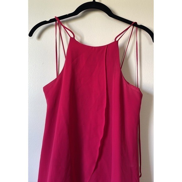 BCBGeneration Pink Layered Chiffon Mini Dress XXS Halter Romantic Party Wedding