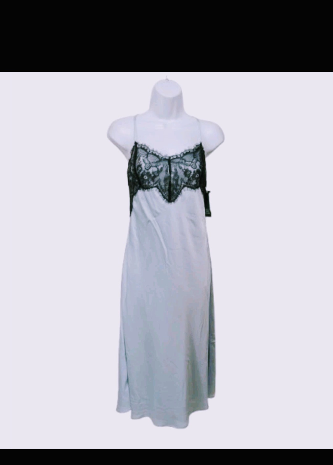 NWT Wild Fable Lace Trim Satin A Line Midi Slip Dress Womens XS Romantic #34