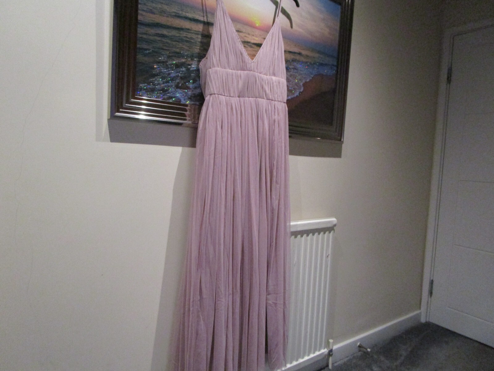 BEAUUT PLUS BRIDESMAID LAYERED TULLE MAXI DRESS IN FROSTED PINK SIZE 20 – NEW