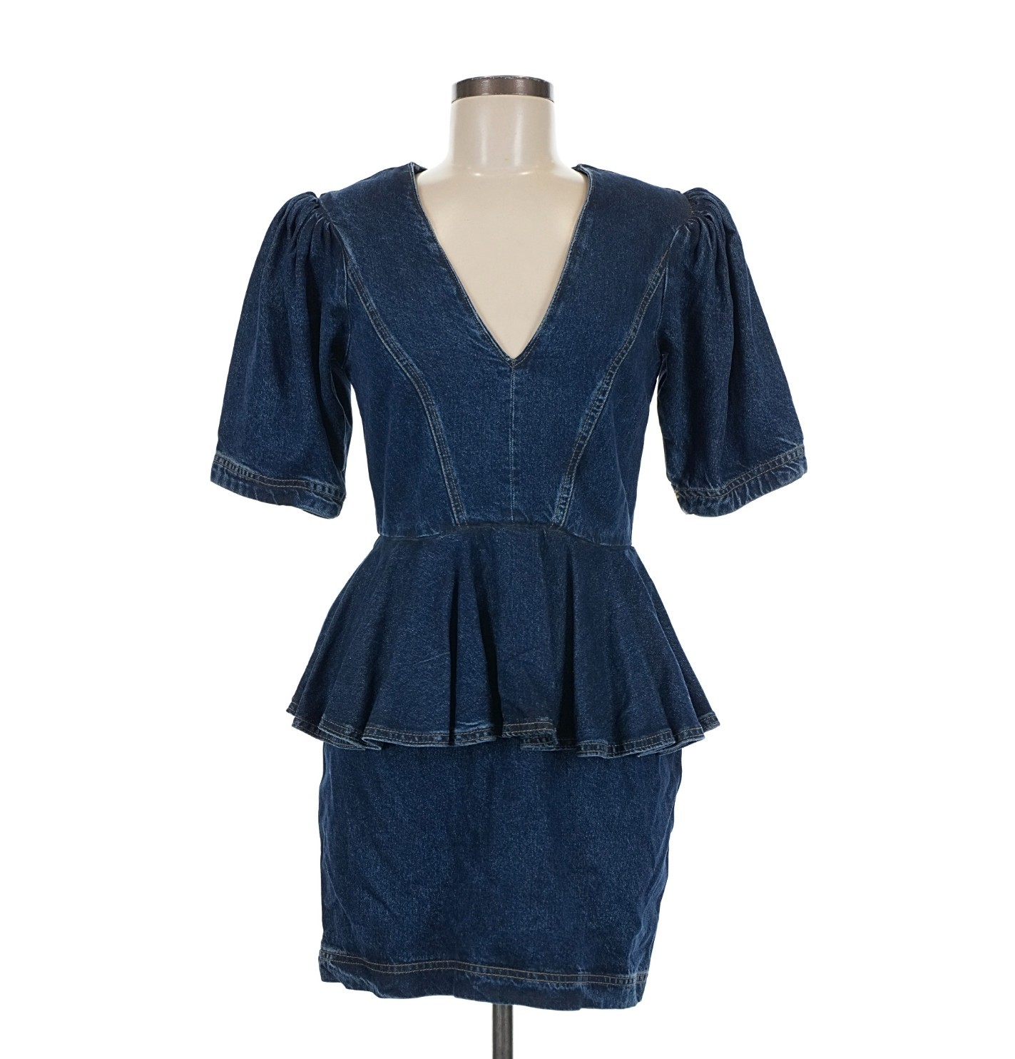 ROTATE Birger Christensen Mindy Denim Jean Mini Dress Size EU 38 US 6