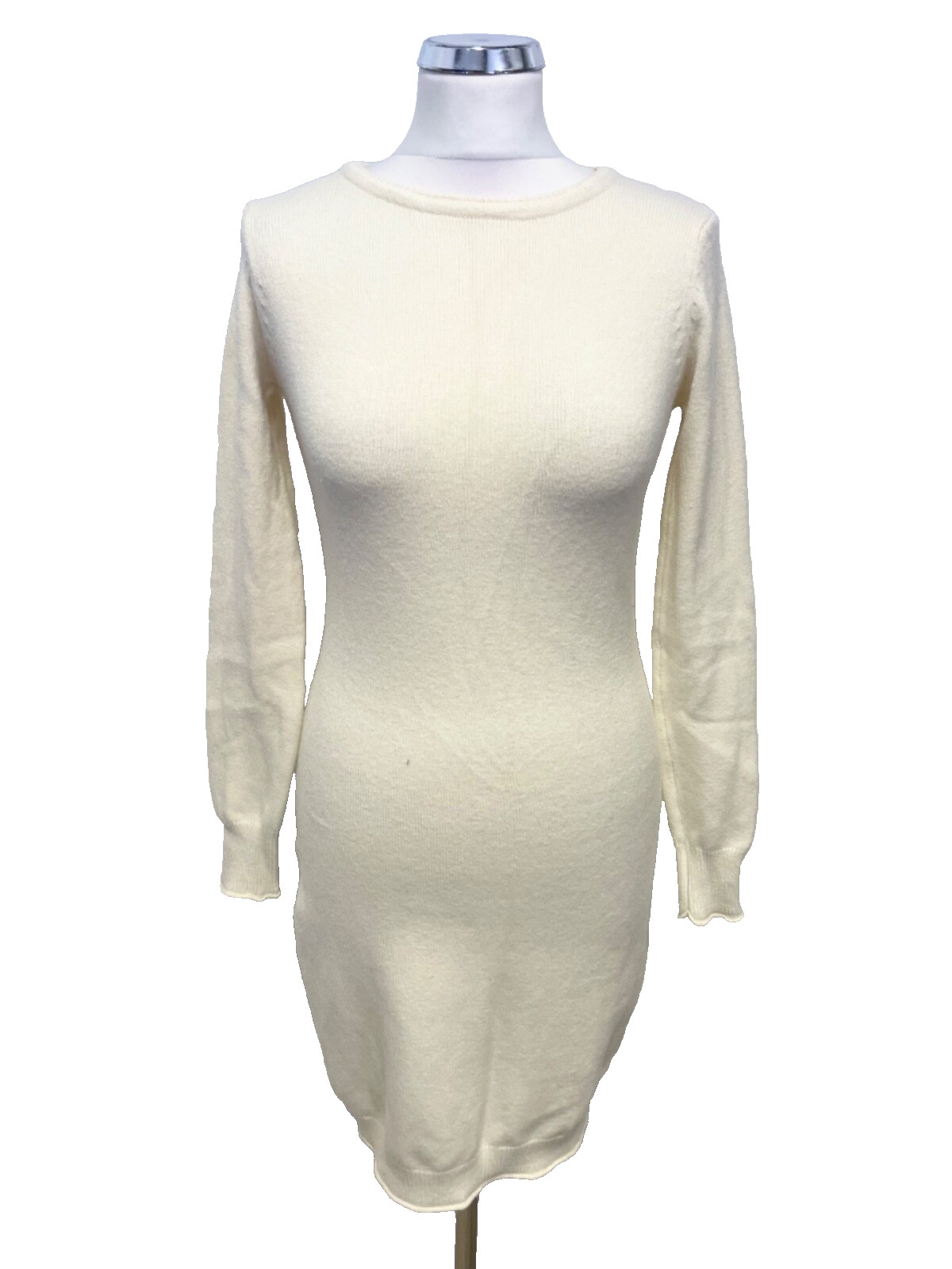 BNWT LAETITIA MEM IVORY ROUND NECK LONG SLEEVED JUMPER DRESS SIZE S