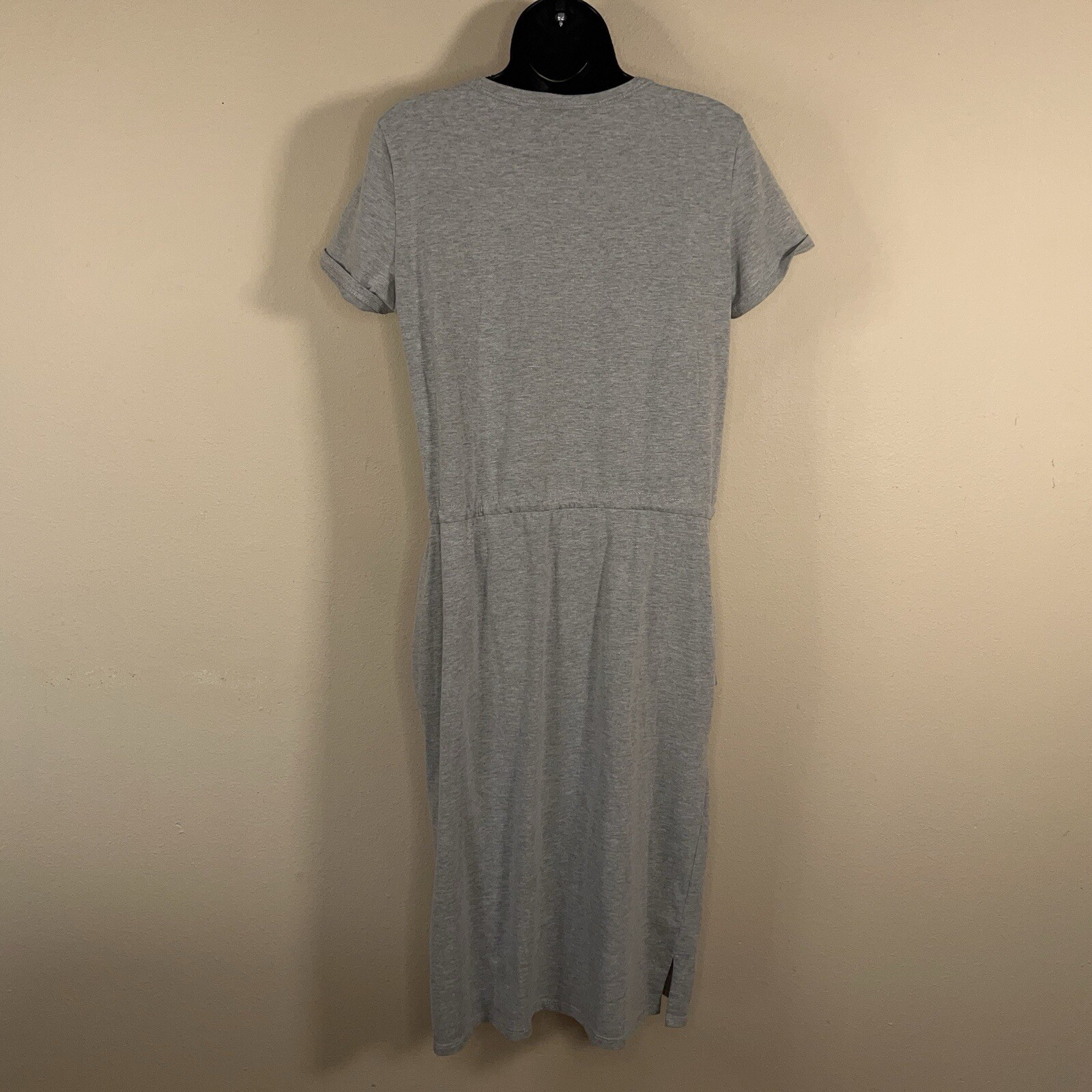 LARGE 7TH RAY LIGHT GREY TSHIRT DRESS SHORT SLEEVE CASUAL STRETCH