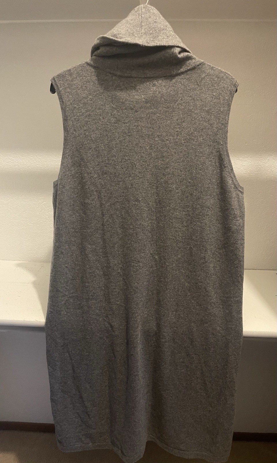 Ralph Lauren Grey sleeveless turtleneck sweater dress 2X wool & cashmere blend