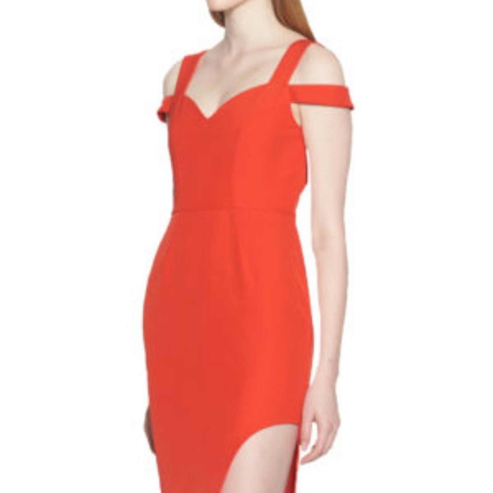 AIJEK VALENCIA WAVE COLD SHOULDER DRESS Rogue Red Size 1/ (US 2-4)