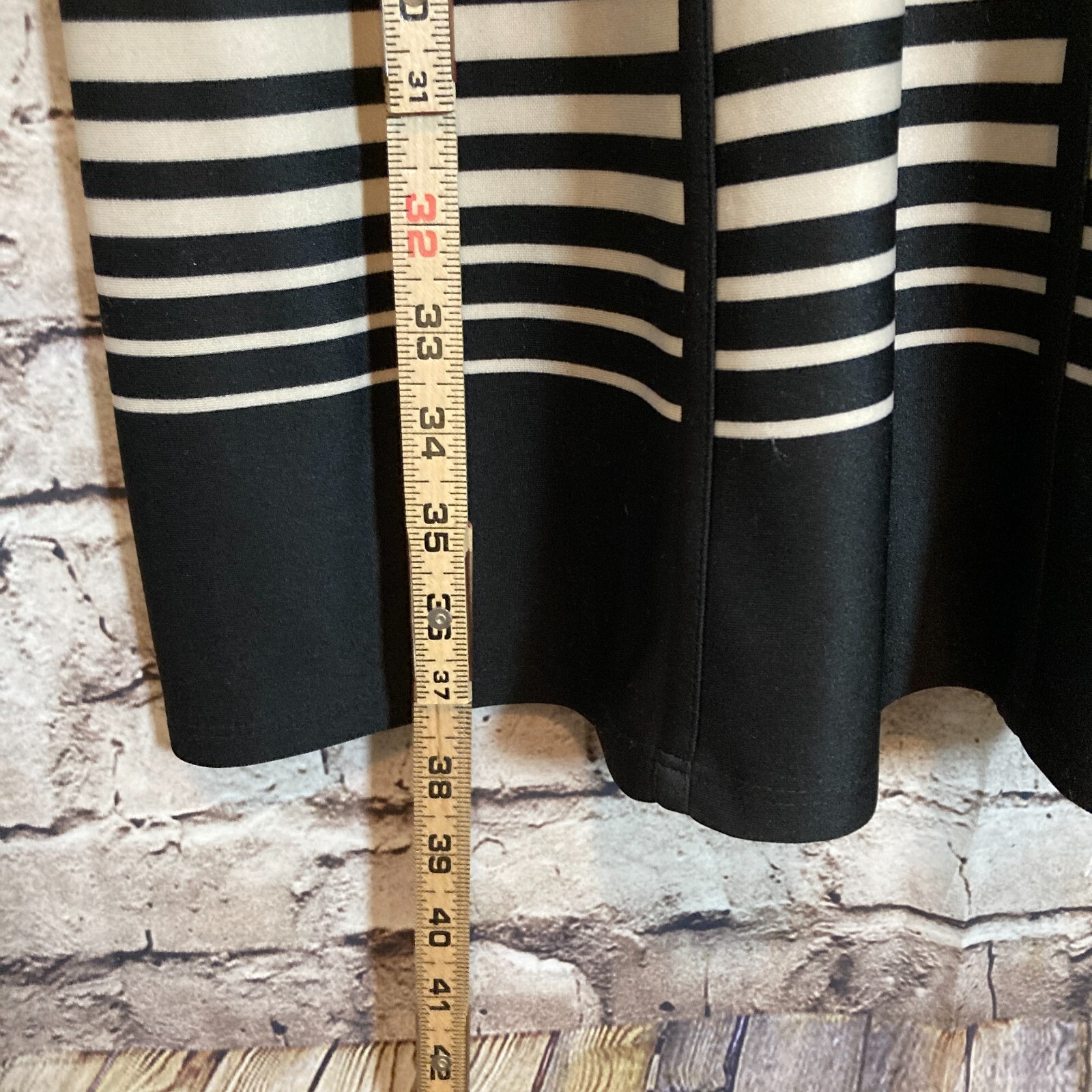 Sandra Darren Dress Womens 10 Black & Tan Check Retro Fit & Flare Modern Zip