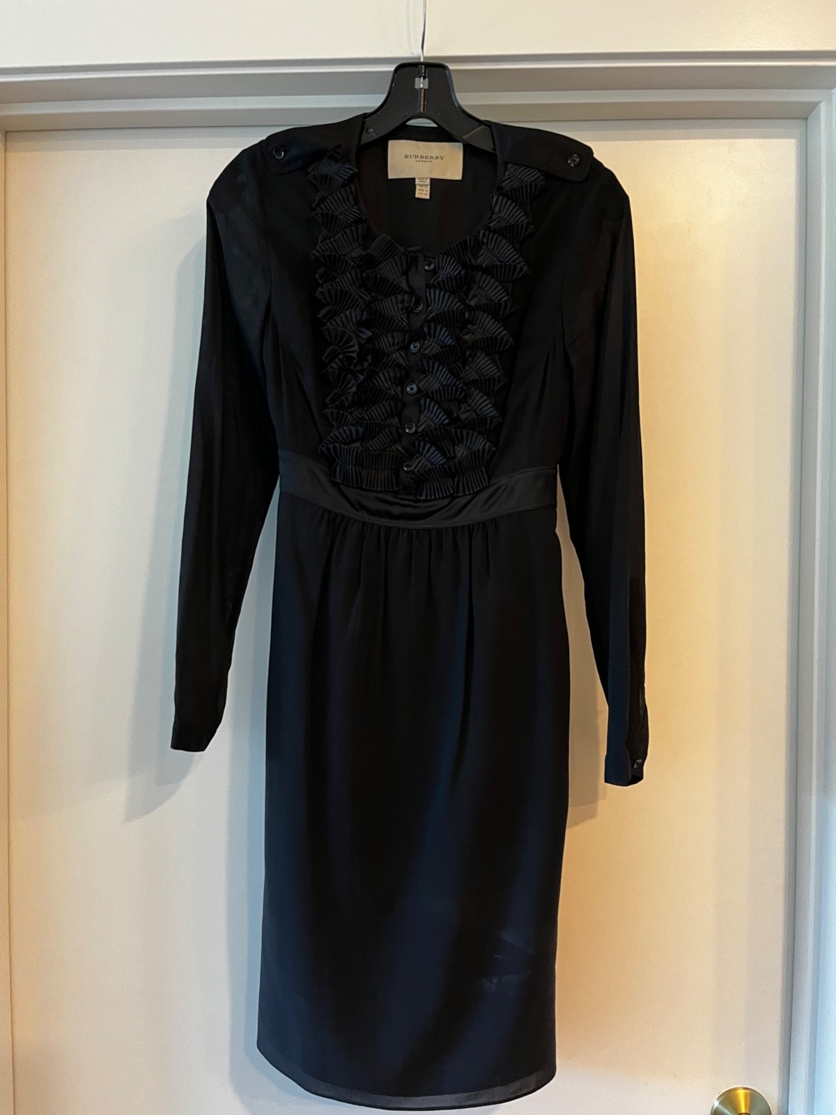 Burberry Silk Black longsleeve dress