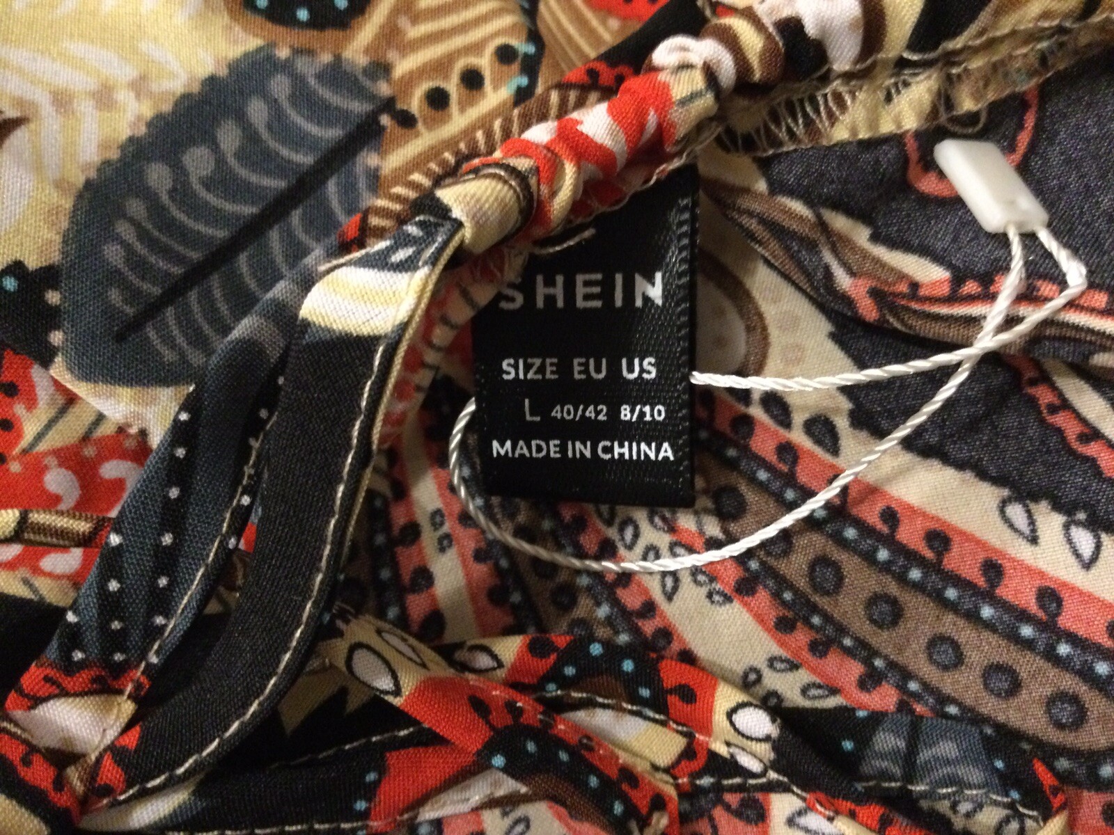 SHEIN Multicoloured Lightweight Sleeveless “Leafy” Dress U.K. Large
