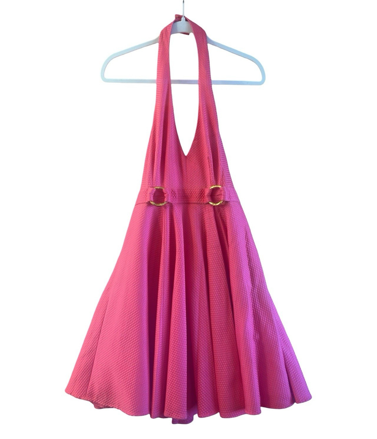 NWT Marciano Guess Vinca Halter Fit & Flare Dress Pink Size 6 $158 Retail