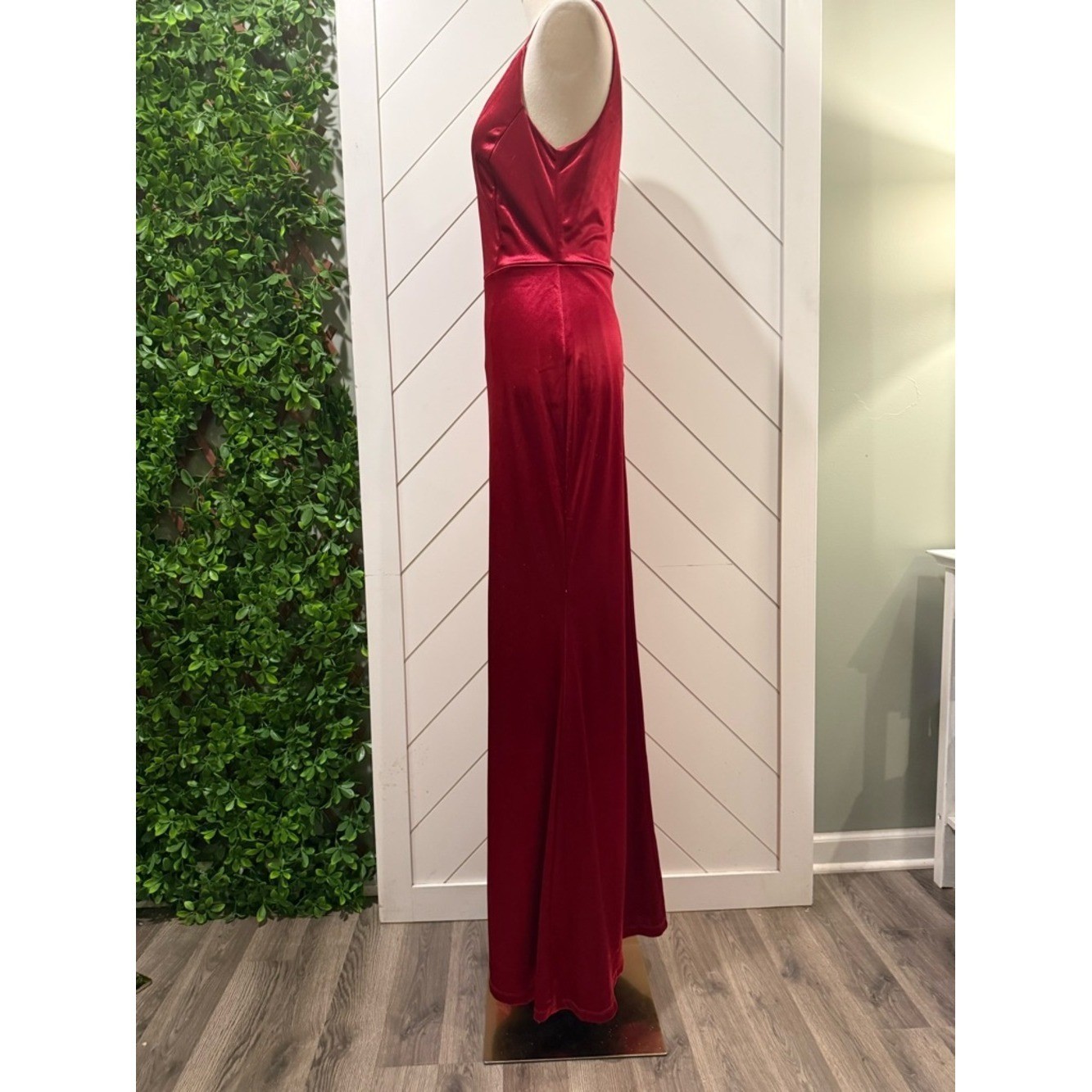 Melora Deep Red Satin Dress