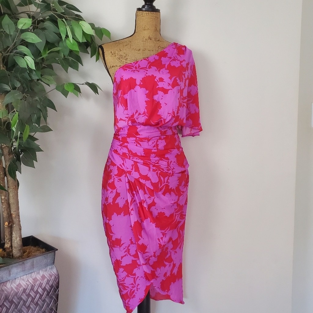 ⚡️NWT DO+BE Dream Lovers one shoulder floral dress, Womens Size M *