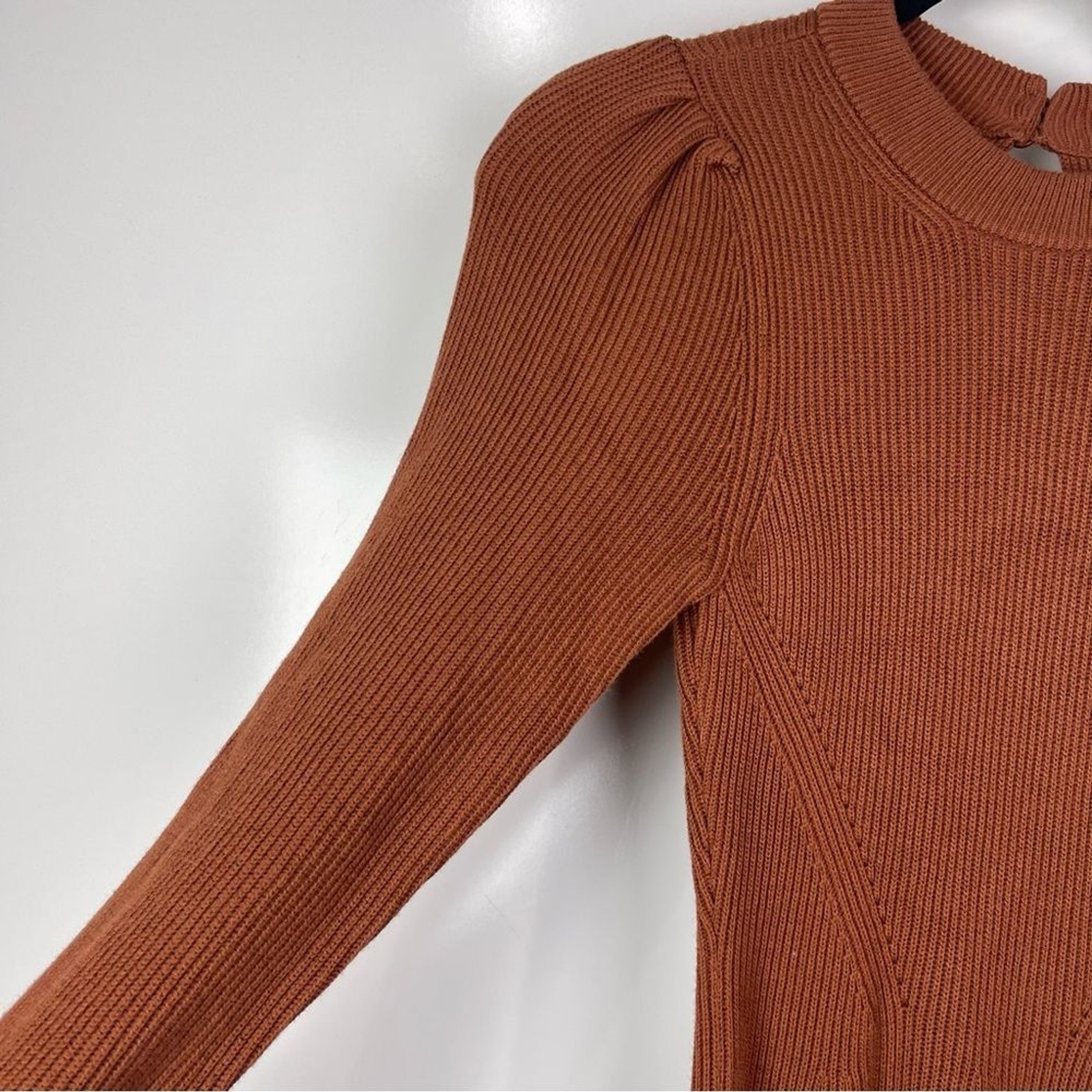 Abercrombie & Fitch Ribbed Knit Sweater Dress NWT Long Sleeve Brown Size XS