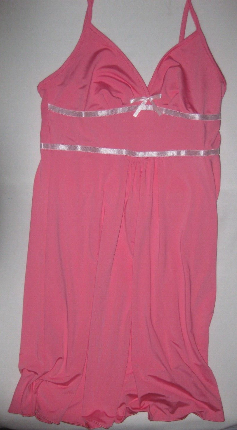 Romwe kawaii contrast trim w/bow cami dress S pink nwt 80s aesthetic