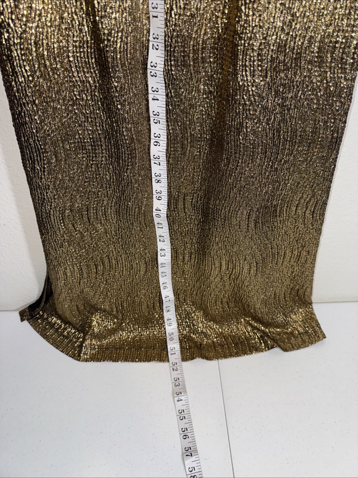 Gianni Bini Gold Metallic Strapless Maxi Cocktail Dress Size Medium Party Club