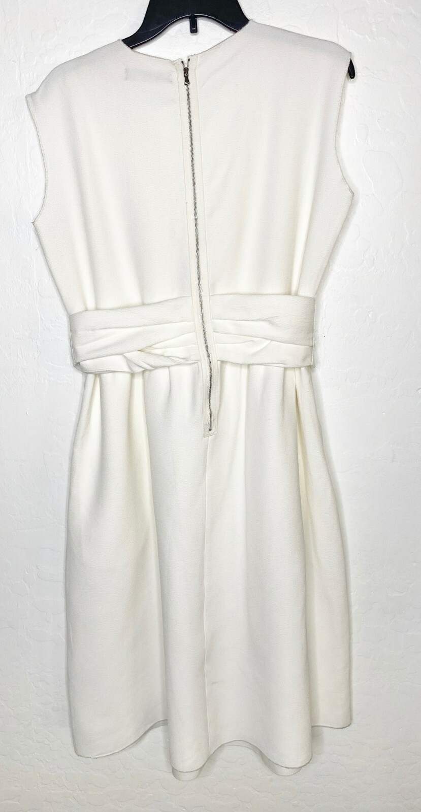 CAARA White Belted Wrap Inspired Side Pocket Crepe Shift Dress M = 6/8 Nordstrom