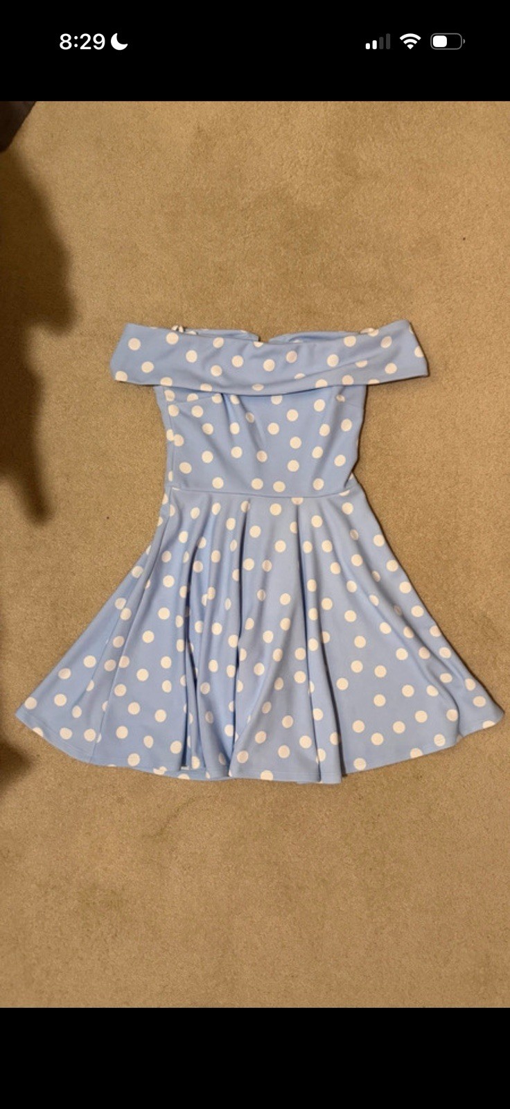 B.Darlin Blue Polka Dot Dress