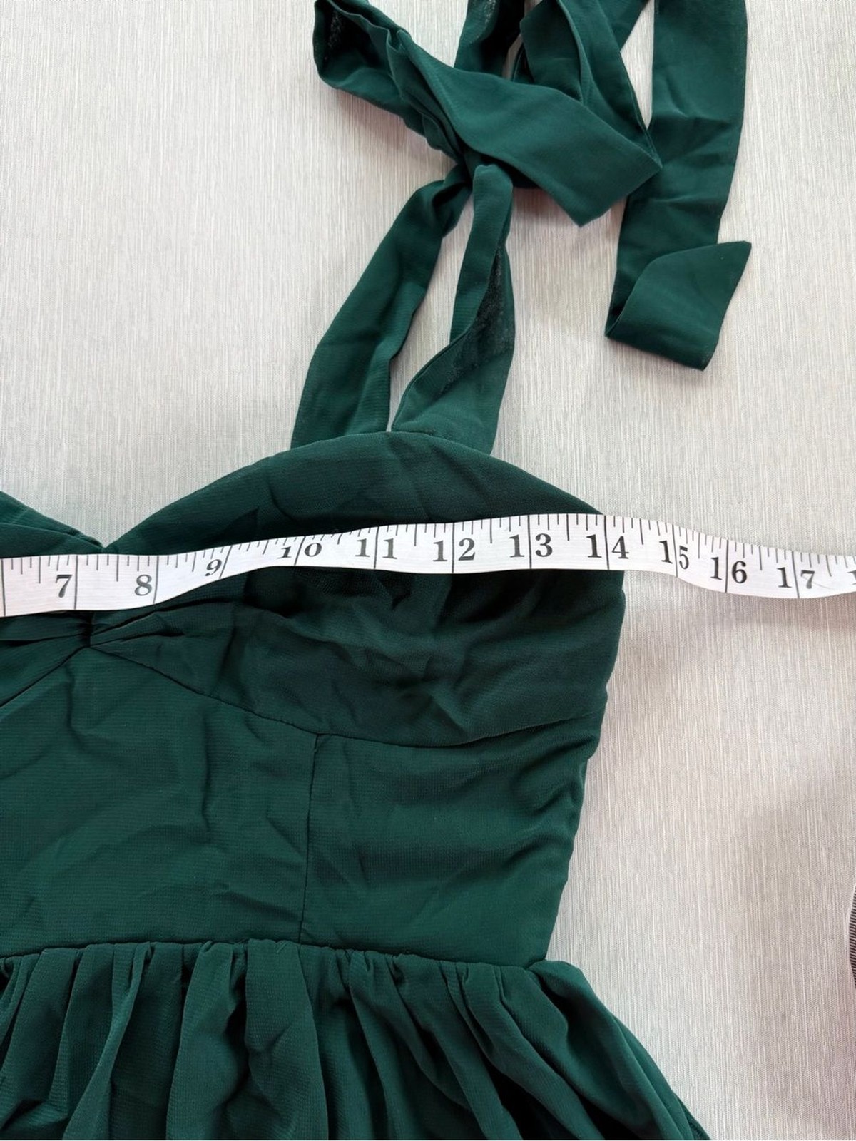 Lulus Radiant Charisma Emerald Chiffon Ruched Tie-Strap Maxi Dress Size XS NWT