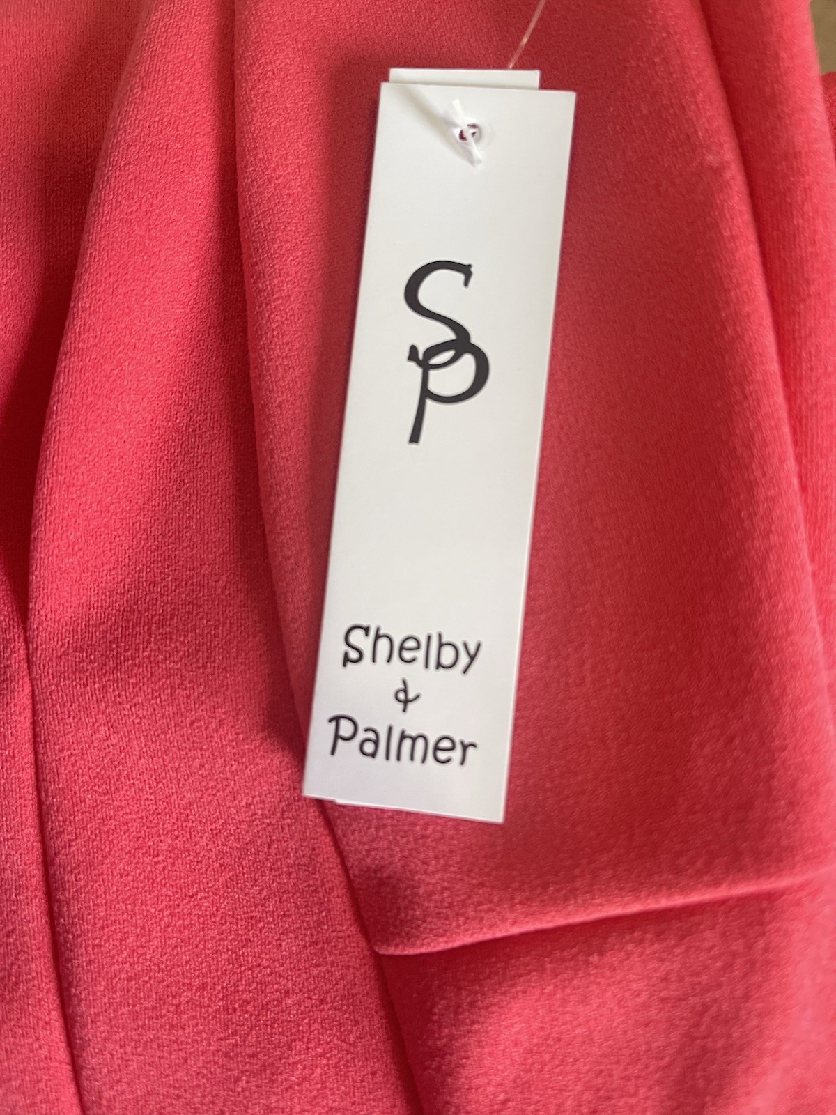 Shelby & Palmer Pink Solid A-Line Zip Front Knit Stretch Dress Knee 8