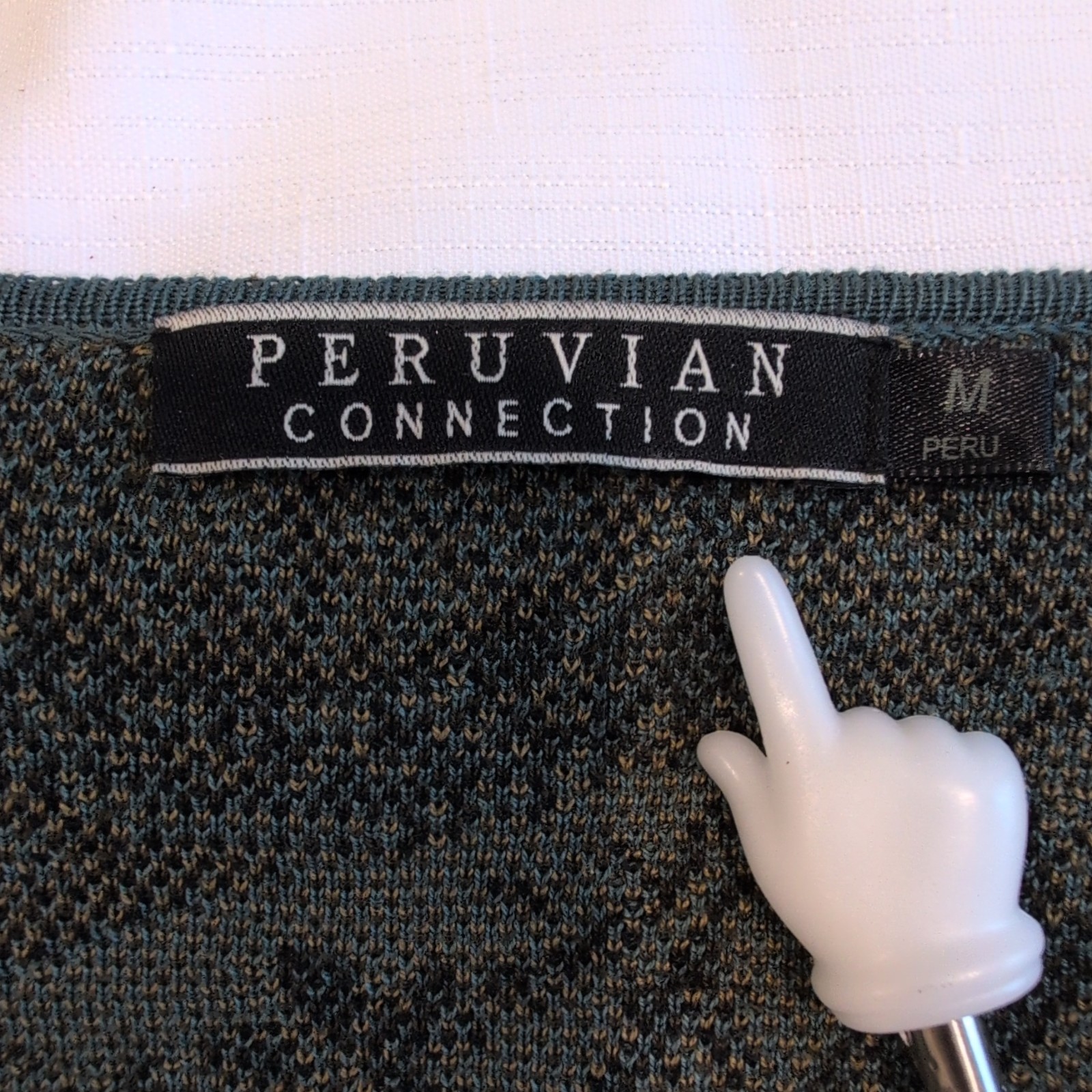 Peruvian Connection Women’s M Pima Cotton Paisley Sweater Dress Long Sleeve