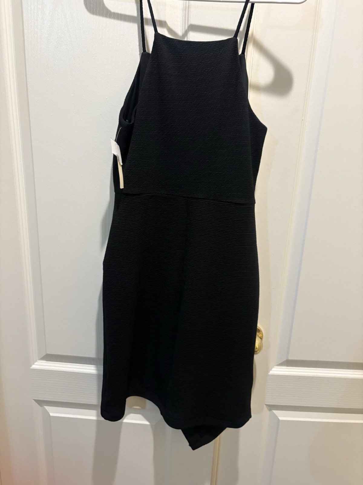 June And Hudson Asymmetrical Black Mini Dress Size Medium